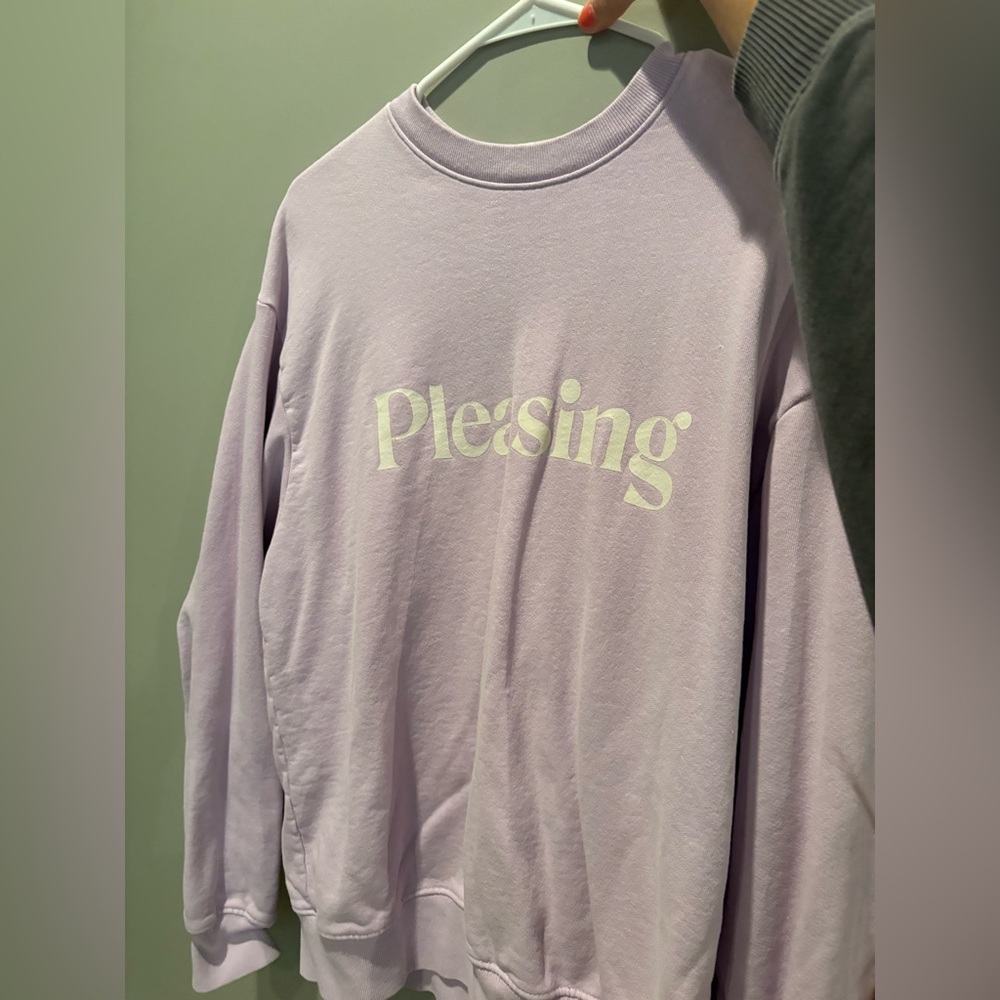 Harry Styles Pleasing Crewneck Light Purple Size Medium